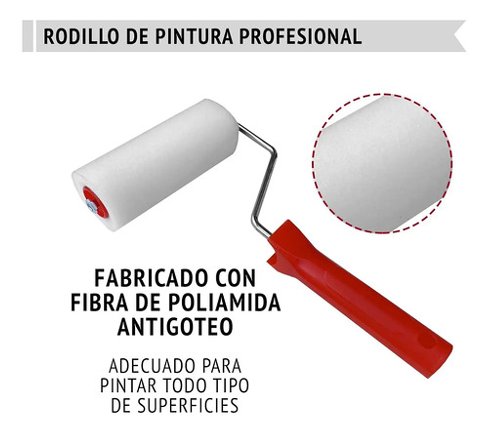 Kit Set Para Pintar 1 Bandeja 3 Brochas 1 Rodillo 1 Espatula 6