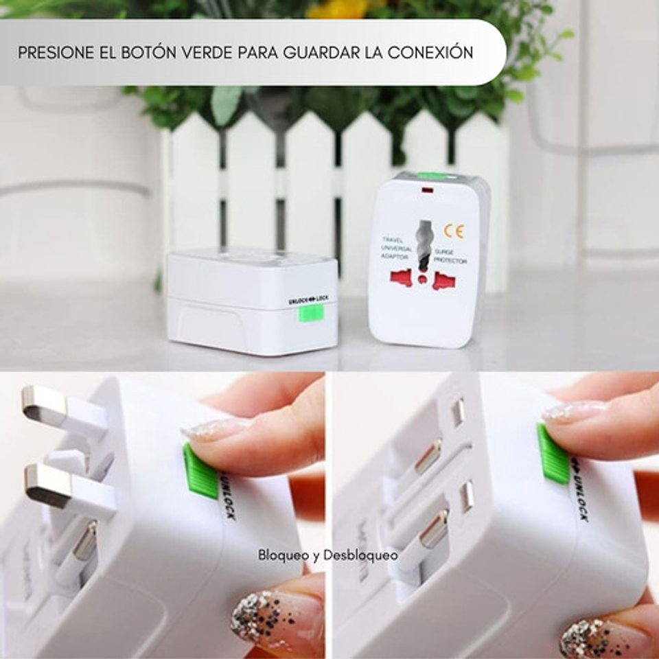 Adaptador Enchufe Universal Para Viajes 8