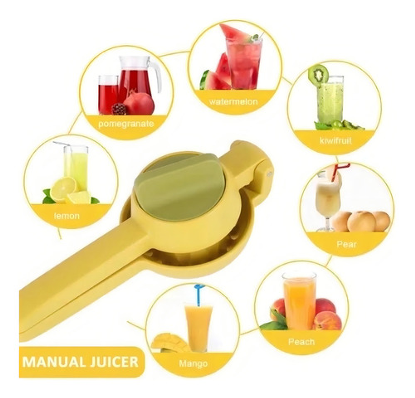 Exprimidor Manual De Limón Doble Mango Prensa Cocina 2