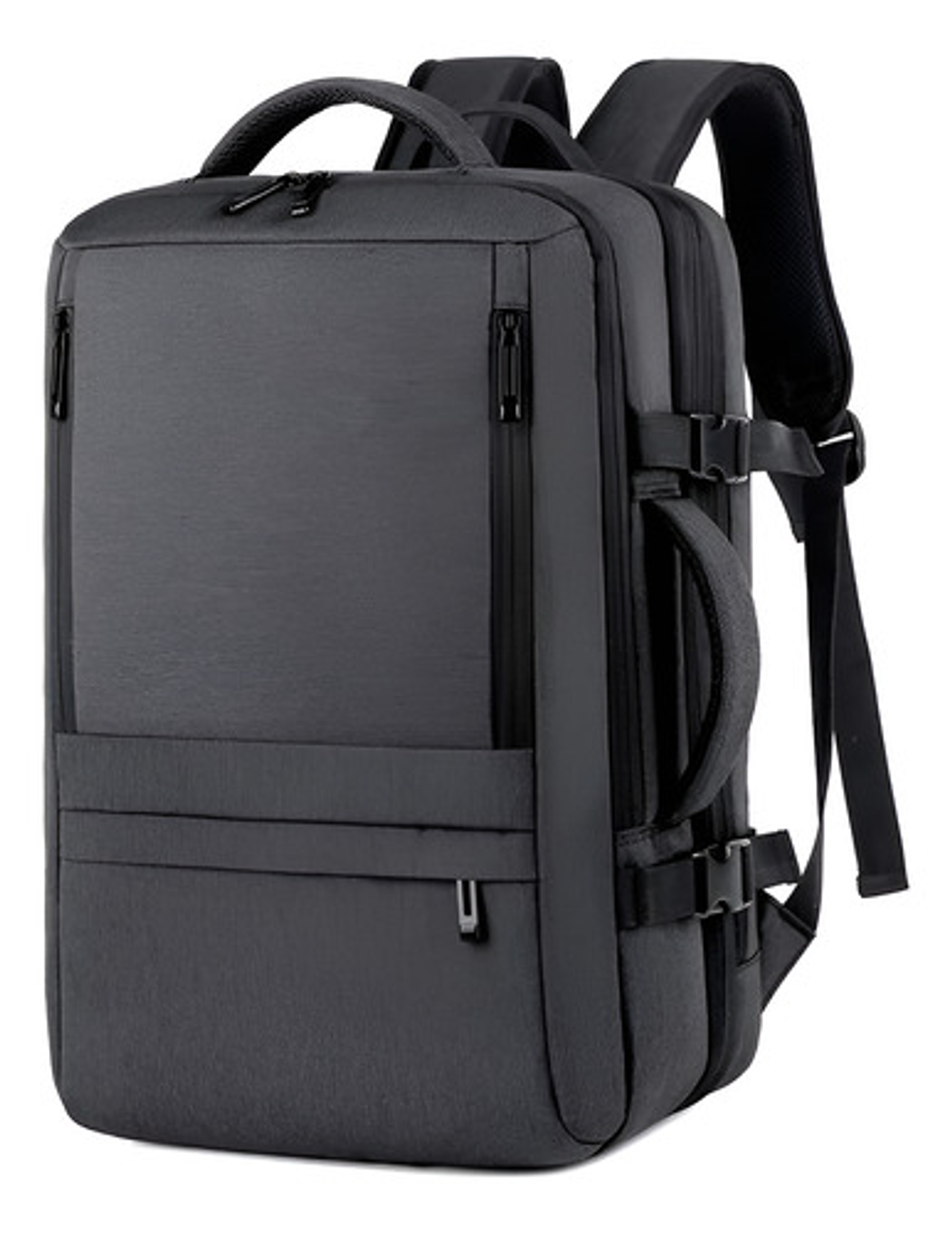 Mochila De Viaje Avión Multifuncional Gran Capacidad 35 Lts Color Negro Liso 1