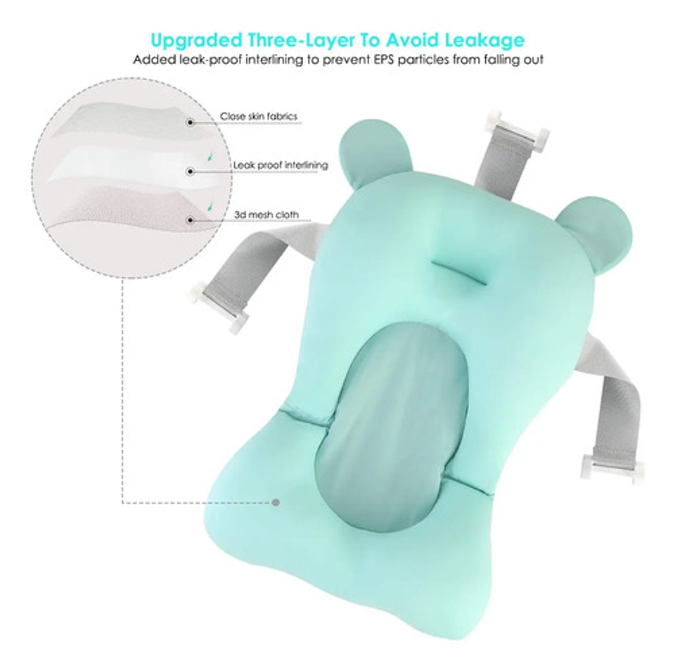 Hamaca Cojín Malla De Baño Para Tina Bañera De Bebé 6