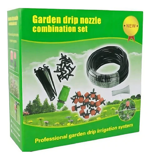 Kit De Riego Por Goteo Automático De Patio 5 Mtrs 20 Goteros
