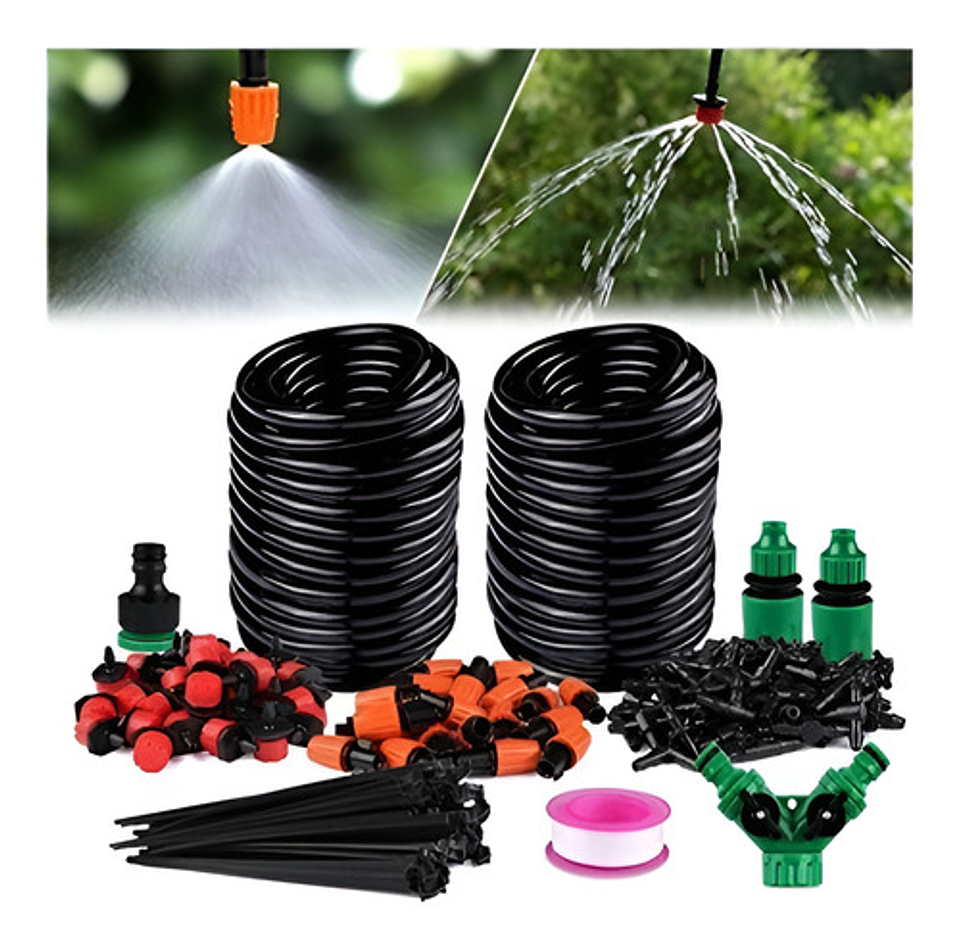 Kit De Riego Por Goteo Automático De Patio 5 Mtrs 20 Goteros 3
