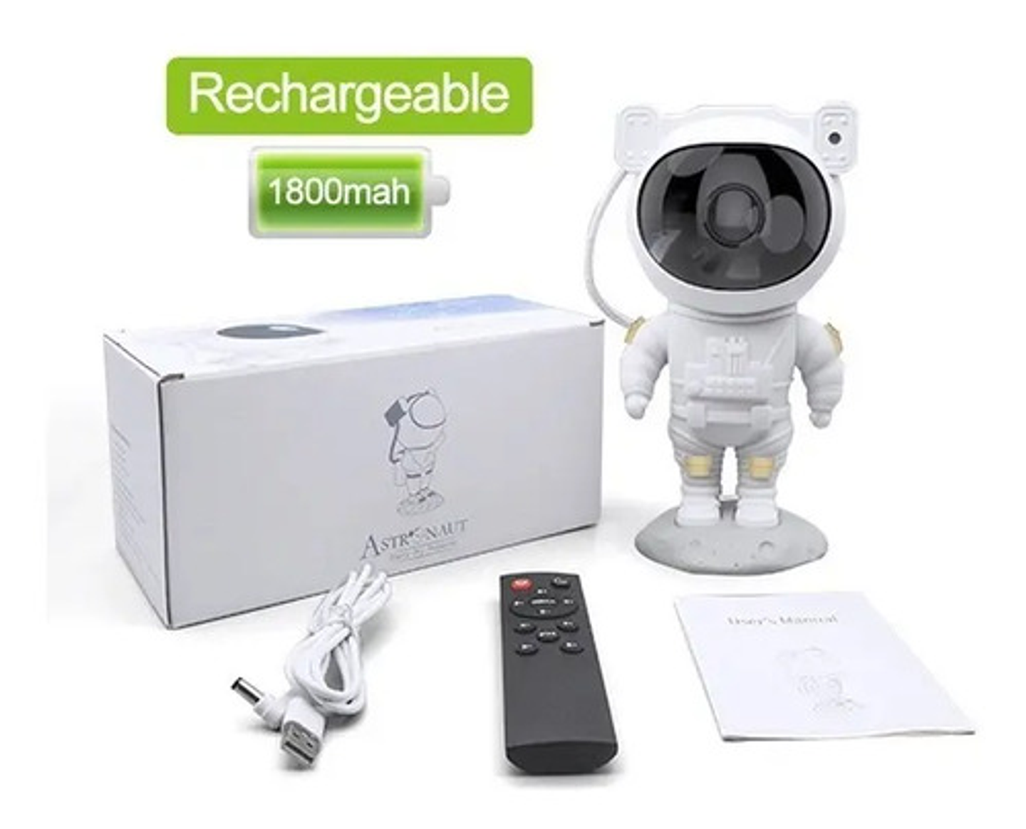 Proyector Lampara Astronauta Luz De Estrellas Y Galaxia 8