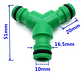 Distribuidor De Manguera De Jardín Yuyao Garden Hl021 Conector Rápido 3 Vías Verde - Miniatura 3