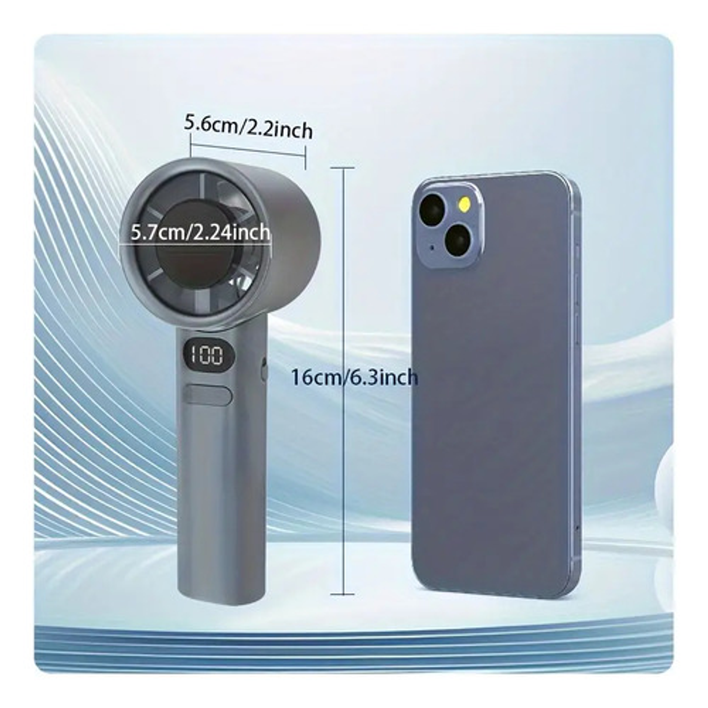 Mini Ventilador Portátil De Mano Recargable Usb 120 Vel. 2