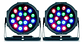 Pack 2 Foco Luces 18 Led Rgb Dmx Fiesta Disco Corriente - Miniatura 1