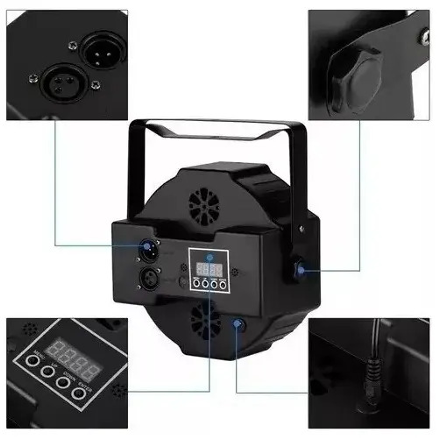 Pack 2 Foco Luces 18 Led Rgb Dmx Fiesta Disco Corriente 3