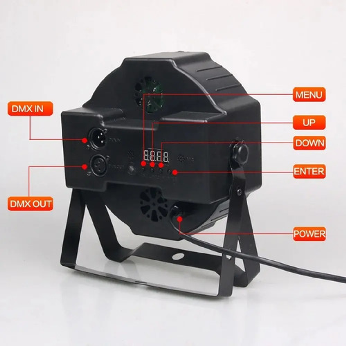 Pack 2 Foco Luces 18 Led Rgb Dmx Fiesta Disco Corriente 4