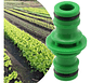 Acople Rápido Para Manguera De 1/2  Conector Macho Plástico Verde - Miniatura 2