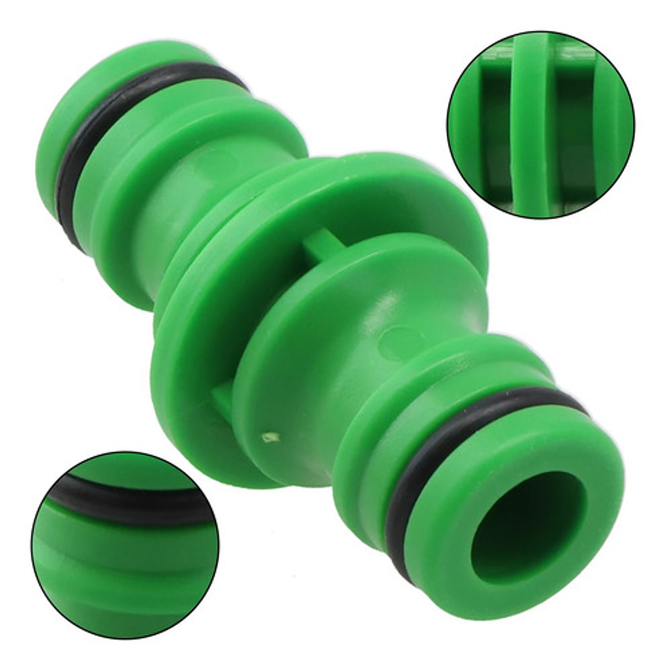 Acople Rápido Para Manguera De 1/2  Conector Macho Plástico Verde 4