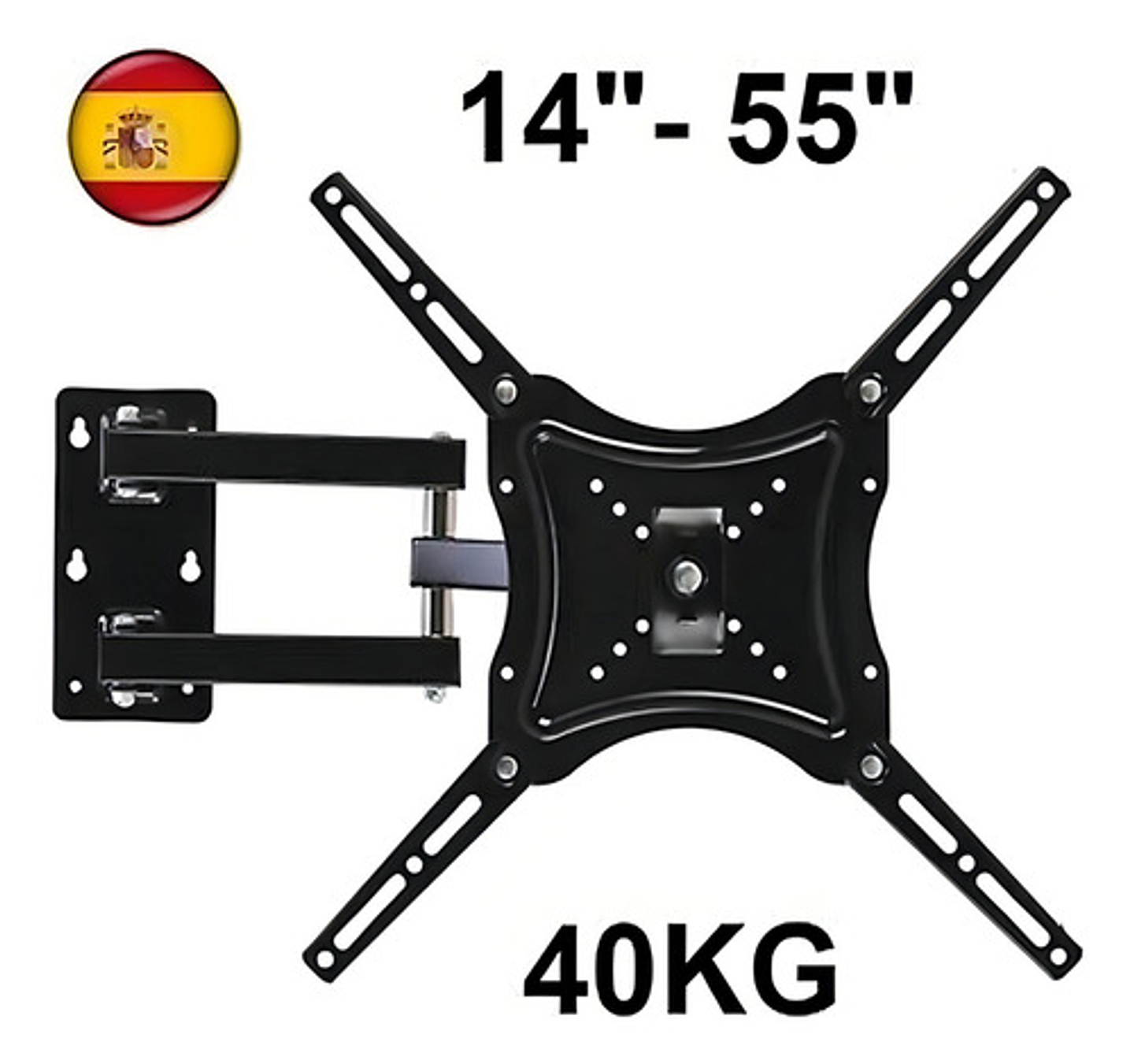 Soporte Tv Led Lcd Base Con Brazos 14-55 Pulgadas 50kg Color Negro 6