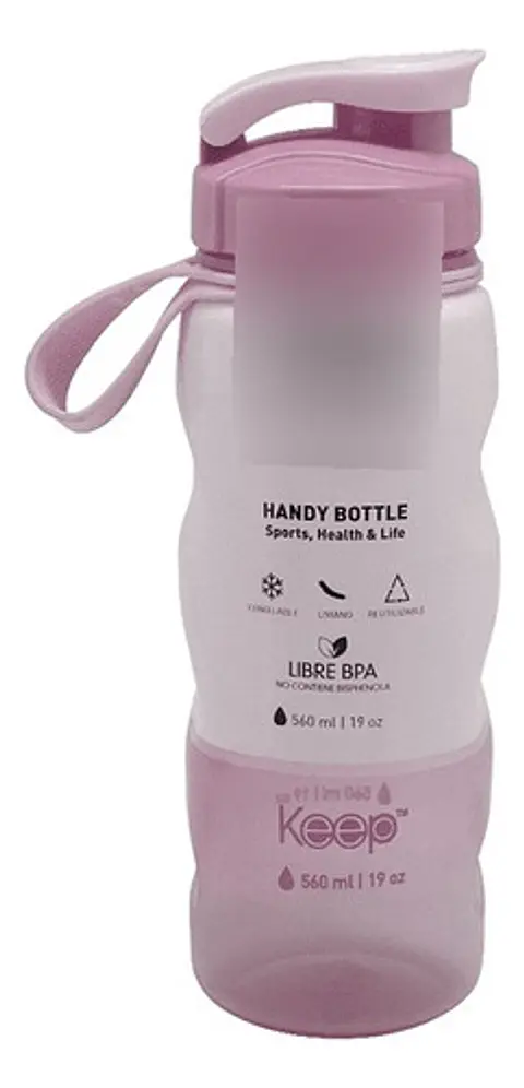 Botella Sport 800ml Colores Keep Gimnasio Gym Deporte Color Violeta