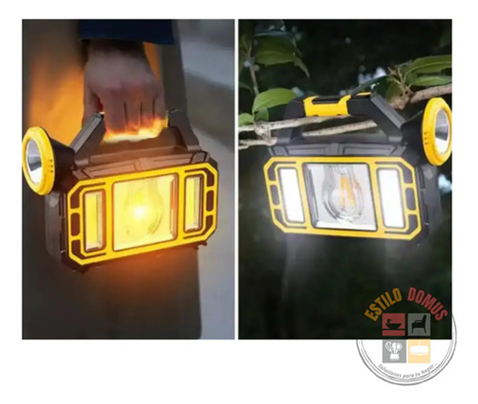 Linterna Led Solar Con 3 Modos Recargable Emergencia 3