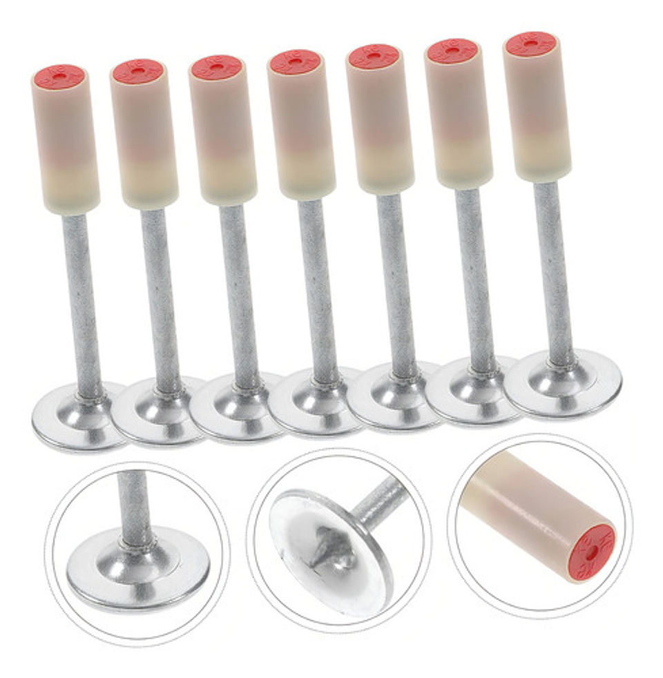 Clavo Pólvora Fulminante Con Golilla Para Pistola Fijación 100 Piezas Acero 4