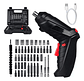 48 Piezas Kit Destornillador Eléctrico Recargable Inalámbrico Slim Company Mini Atornillador De Precisión, Taladro Para Reparación Negro 3.6v - Miniatura 1