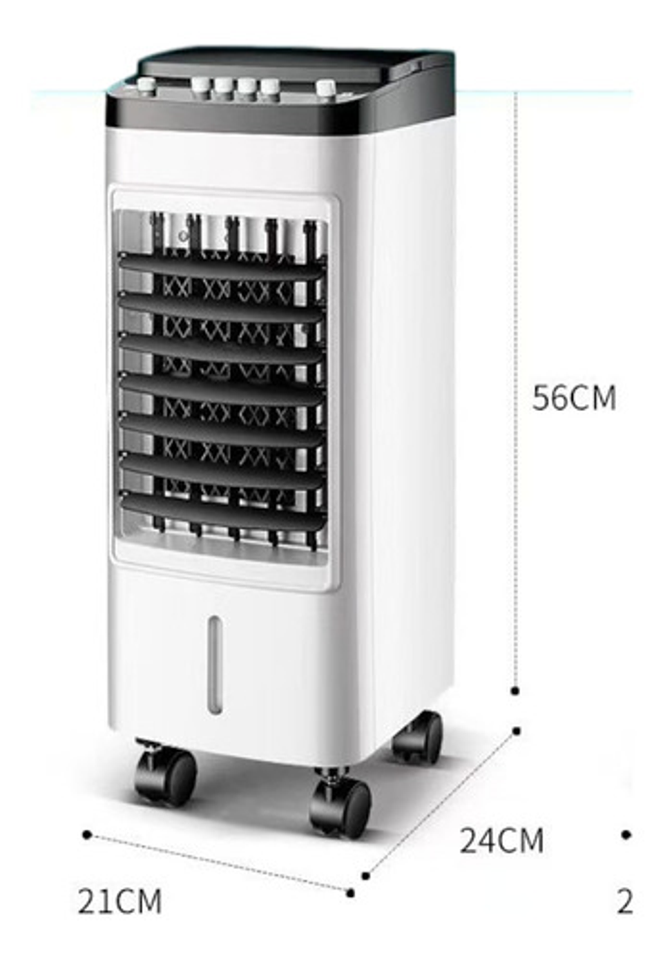 Aire Acondicionado Enfriador De 6 Lt Con Ruedas Blanco 2