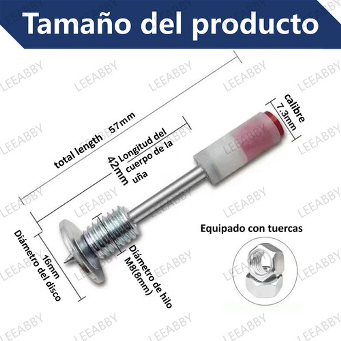 Leeabby 200 Pzas Clavos Redondos Para Pistola De Clavos Metalurgica 10