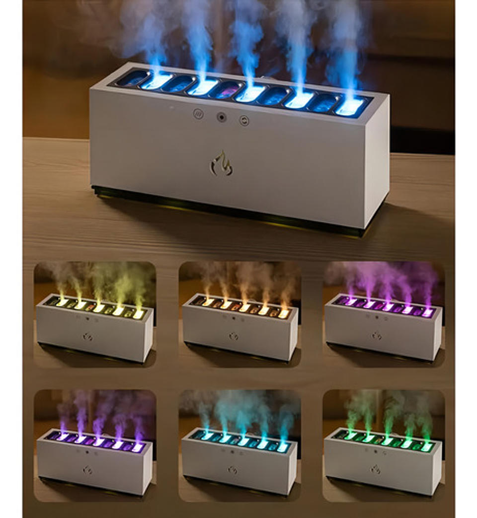 Humidificador Difusor Aromaterapia 900 Ml + 5 Esencias Color Blanco 2