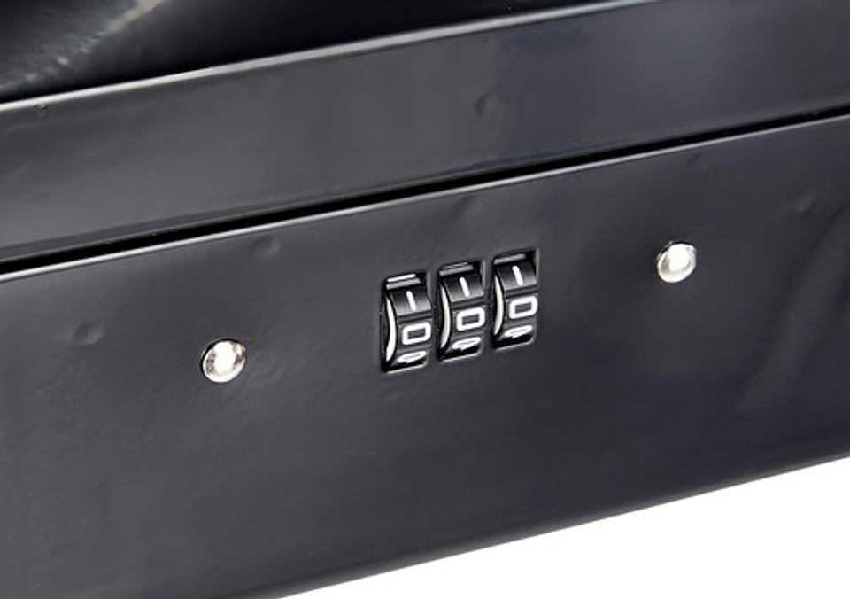 Caja Fuerte Metálica Thek Llave Acero Inoxidable Azul Para Hogar Oficina Azul-269003 4