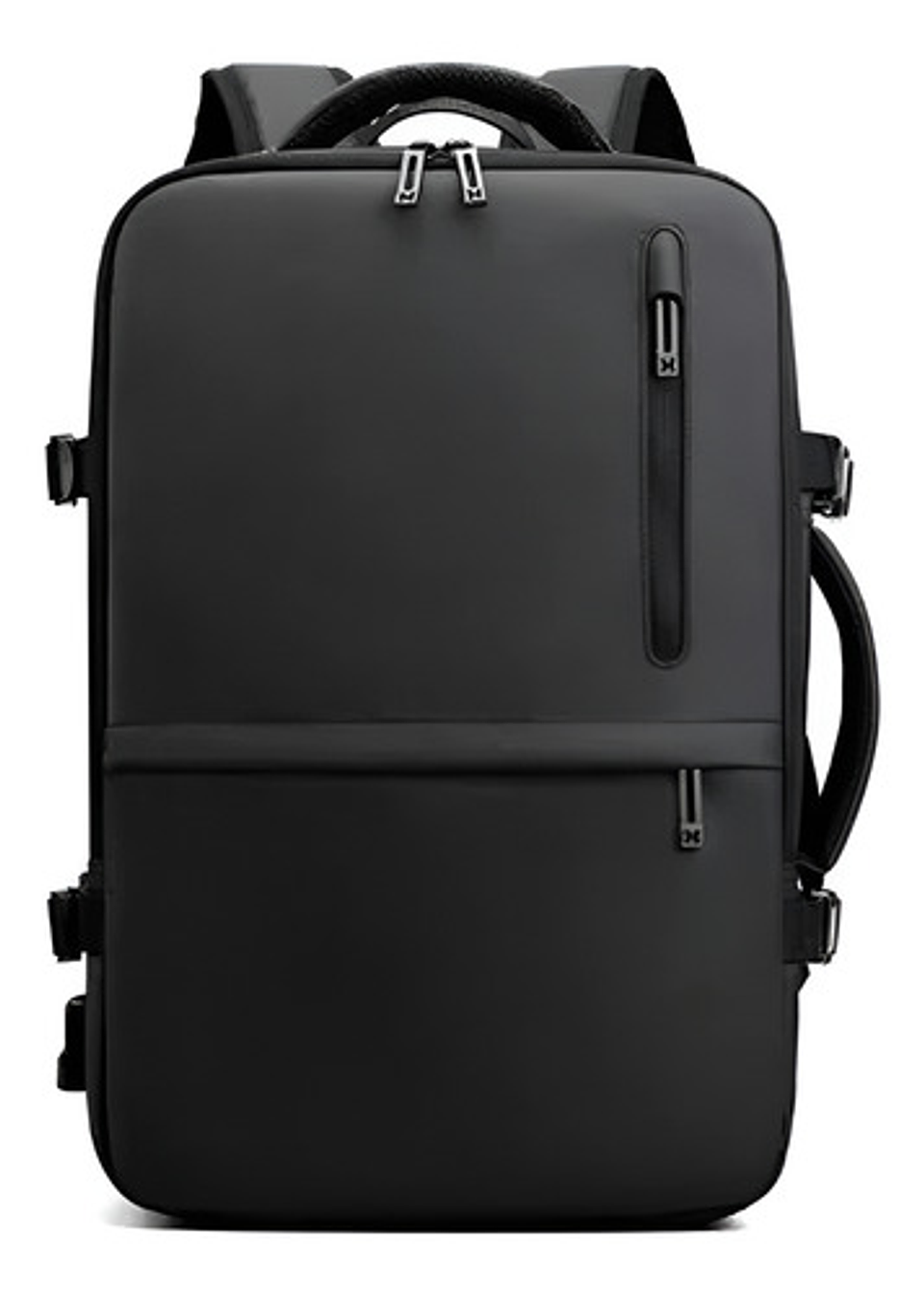 Mochila De Viaje Avión Multifuncional Gran Capacidad Usb Color Negro Liso 1