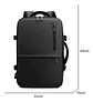 Mochila De Viaje Avión Multifuncional Gran Capacidad Usb Color Negro Liso - Miniatura 6