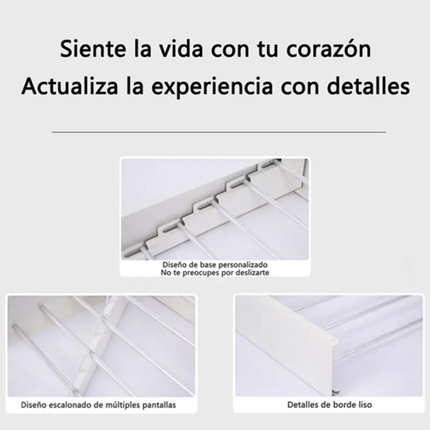 Thek Thekdedero Tendederos Plegables Retractil Ropa Plegable Reforzado Metal Color Blanco 5