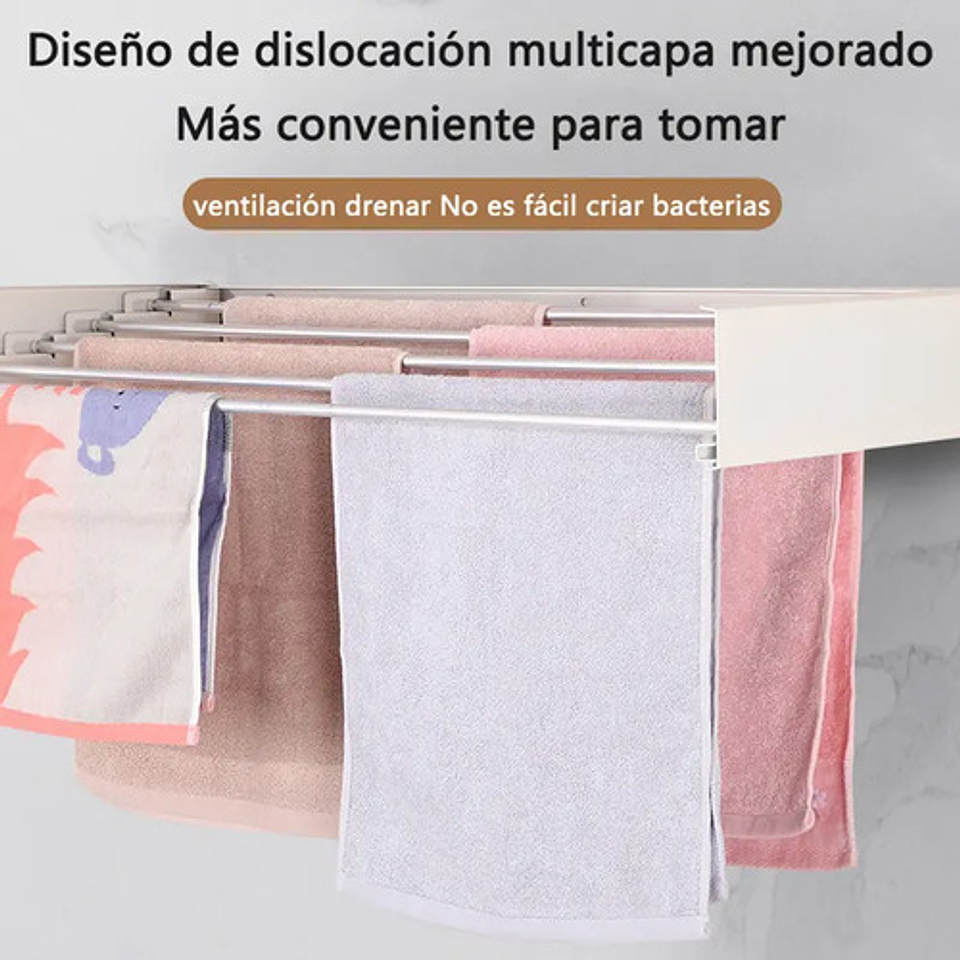 Thek Thekdedero Tendederos Plegables Retractil Ropa Plegable Reforzado Metal Color Blanco 6