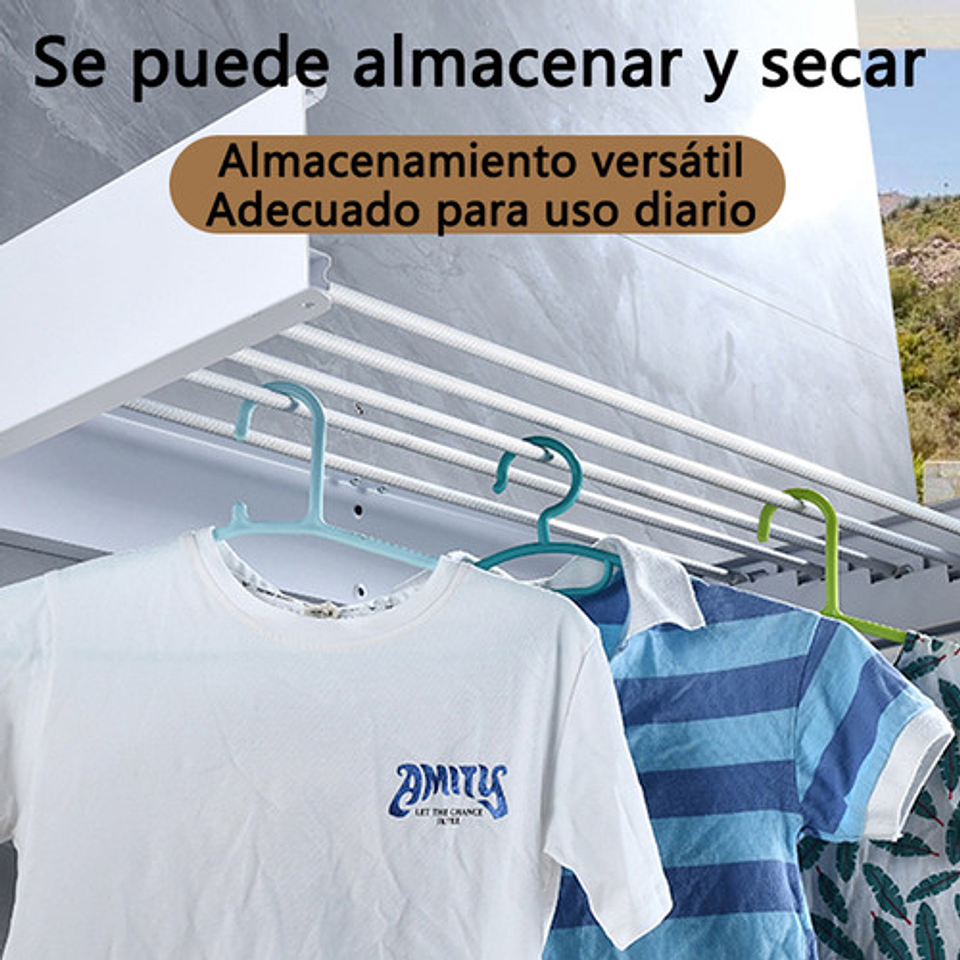 Thek Thekdedero Tendederos Plegables Retractil Ropa Plegable Reforzado Metal Color Blanco 7