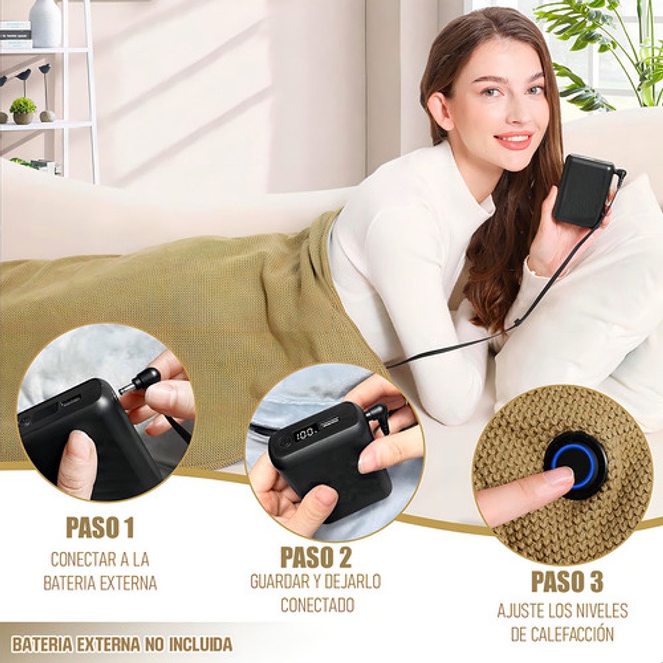 Manta Calentadora Portátil Usb De Franela Y Terciopelo Para Mujer Arcashopping Verde 3