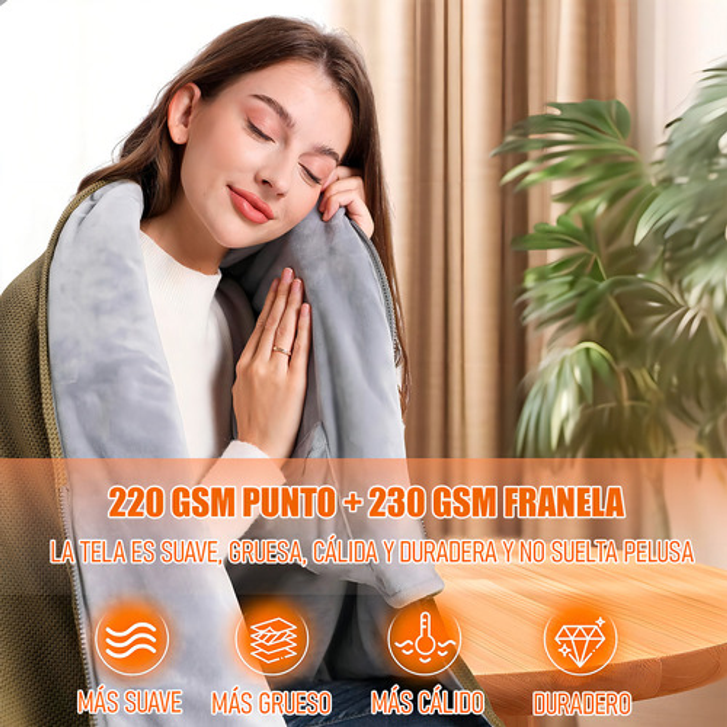 Manta Calentadora Portátil Usb De Franela Y Terciopelo Para Mujer Arcashopping Verde 6