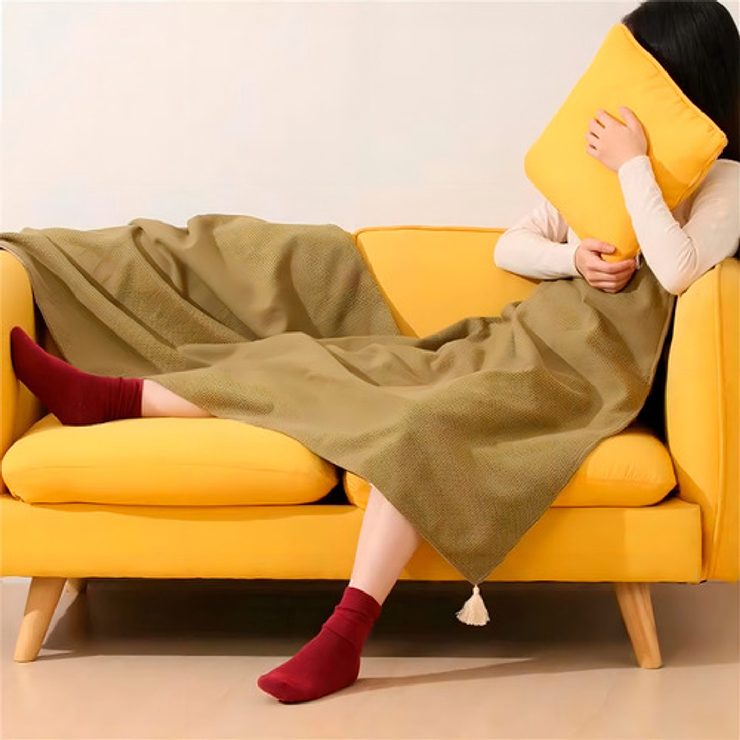 Manta Calentadora Portátil Usb De Franela Y Terciopelo Para Mujer Arcashopping Verde 9