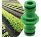 Acople Rápido Para Manguera De 1/2  Conector Macho Plástico Verde - Miniatura 2