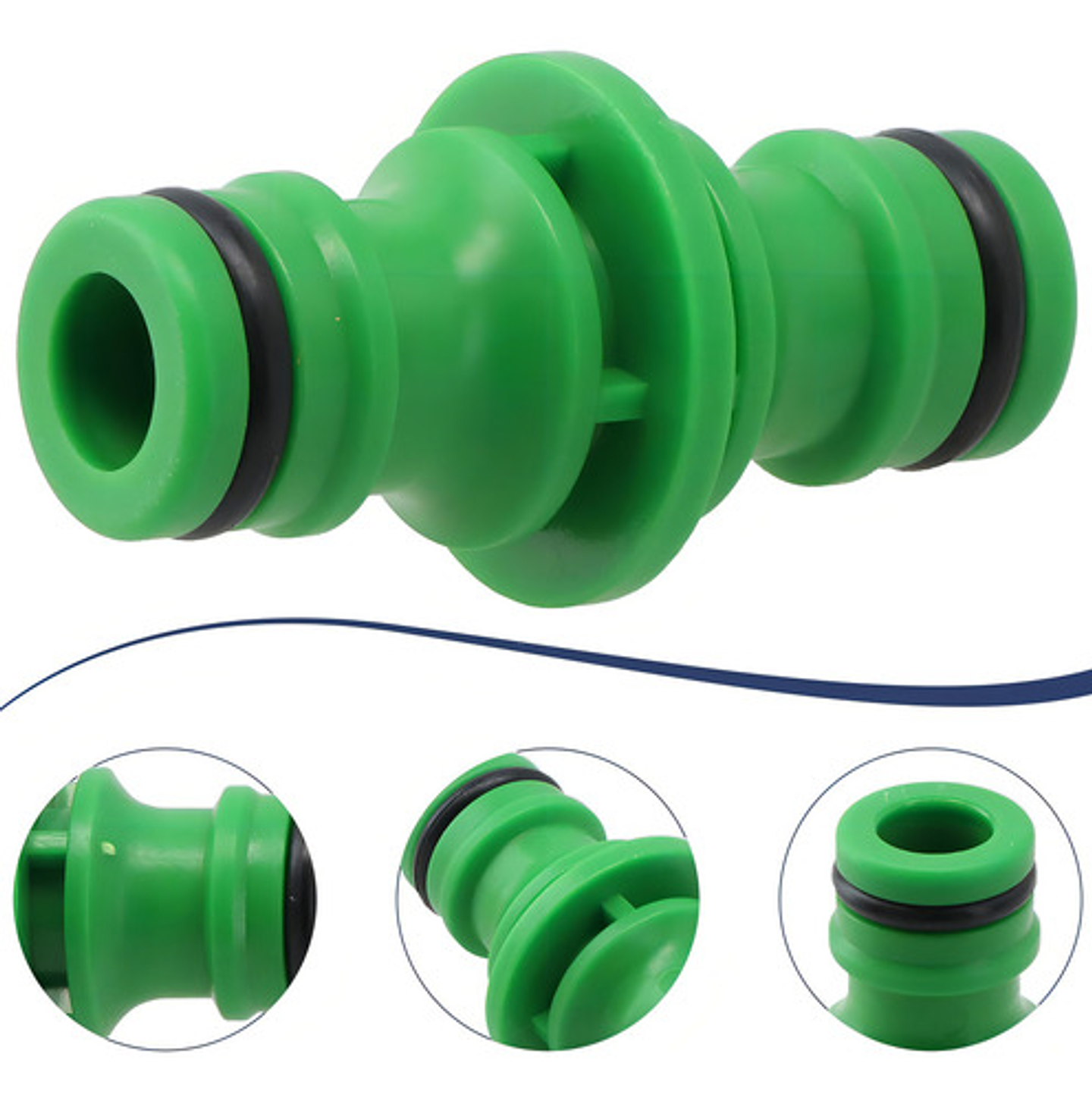 Acople Rápido Para Manguera De 1/2  Conector Macho Plástico Verde 3
