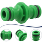 Acople Rápido Para Manguera De 1/2  Conector Macho Plástico Verde - Miniatura 3