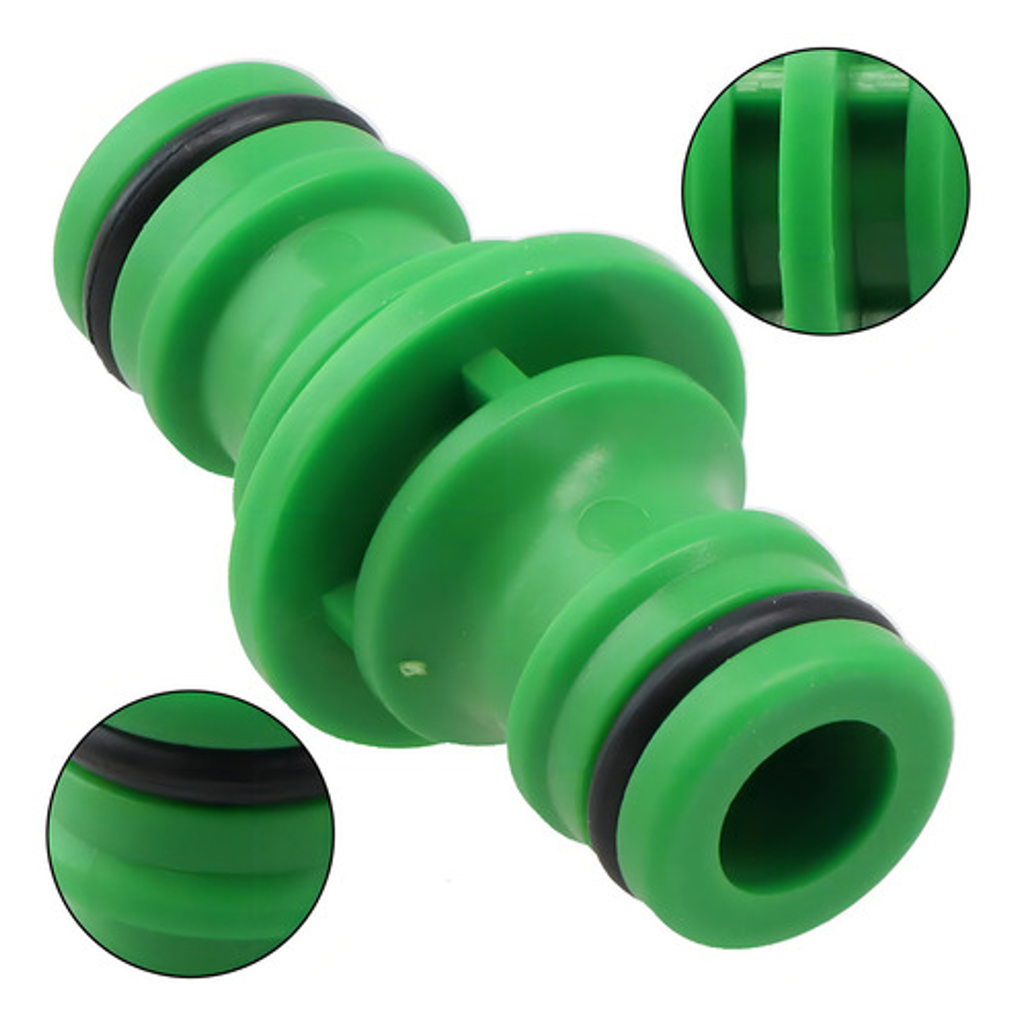 Acople Rápido Para Manguera De 1/2  Conector Macho Plástico Verde 4