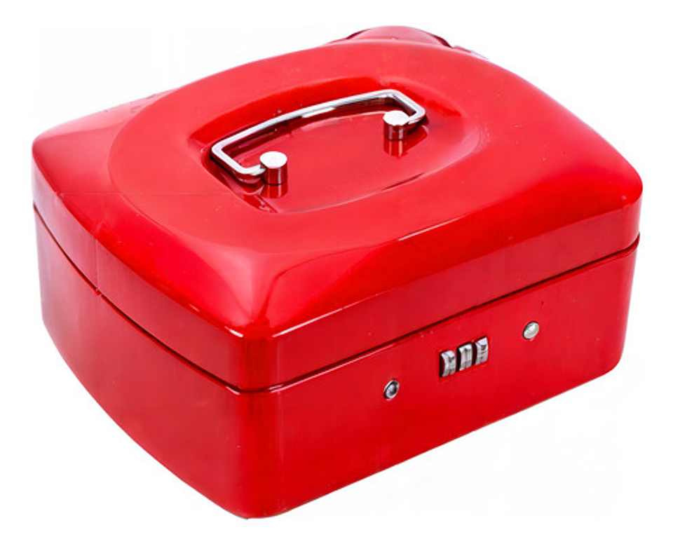 Caja Fuerte Metálica Acero Inoxidable Negro Con Llave Para Dinero Negro-269003 6