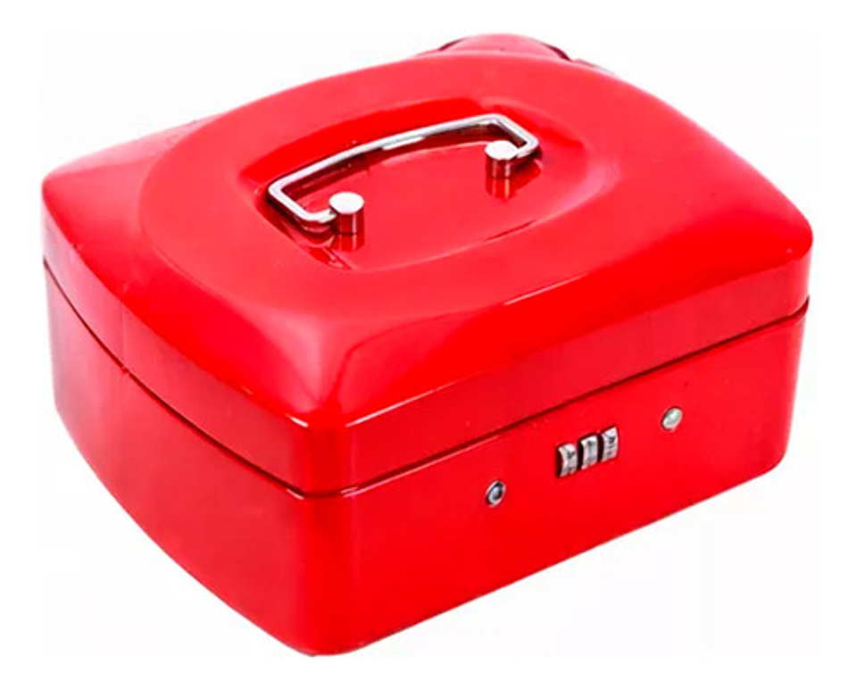 Caja Fuerte Metálica Roja Thek Código Seguridad Hogar Oficina 33x23x9cm Rojo 1