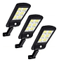 X3 Focos Solar Exterior Led Lampara Sensor Movimiento Estructura Negro - Miniatura 1