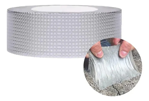 Adhesivo Cinta Tapagotera Techo Sellador Impermeabl 5cm X10m Plateado