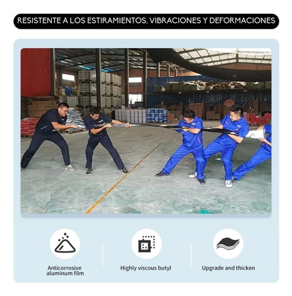 Cinta Aislante Impermeable 75mm*10m Gotera Techo Tubería Resistente Altas Temperaturas -15ºc A 120ºc Huincha Aisladora Selladora Filtraciones. Negro Liso 10