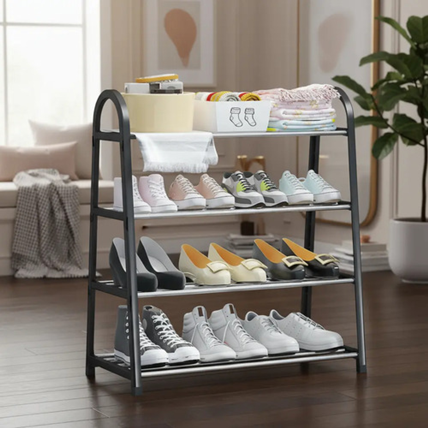 Zapatero Organizador De Zapatos 4 Niveles Calzado Botines 4