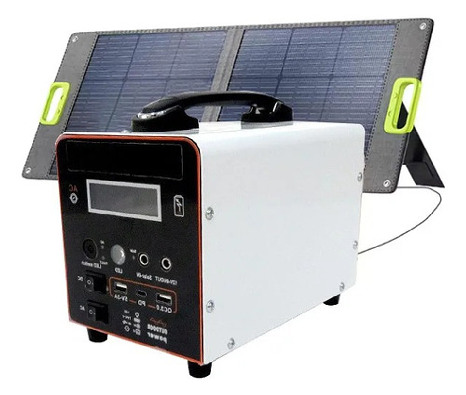 Estación Energía Portátil 300w Generador Solar Monofase 3