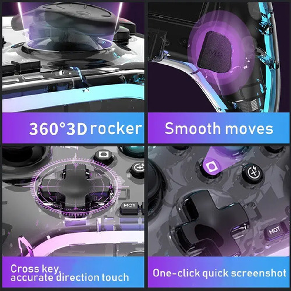 Mando Control Inalambrico Bt Joystick Para Pc Ps4 Ps3 5