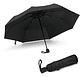 Paraguas Plegable Negro Aicboutique 8 Varillas Compacto De Viaje Liso - Miniatura 1