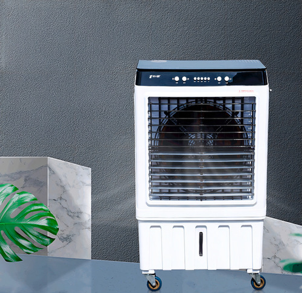 Aire Acondicionado Enfriador De 65lt Con Ruedas Yf100 Blanco 6