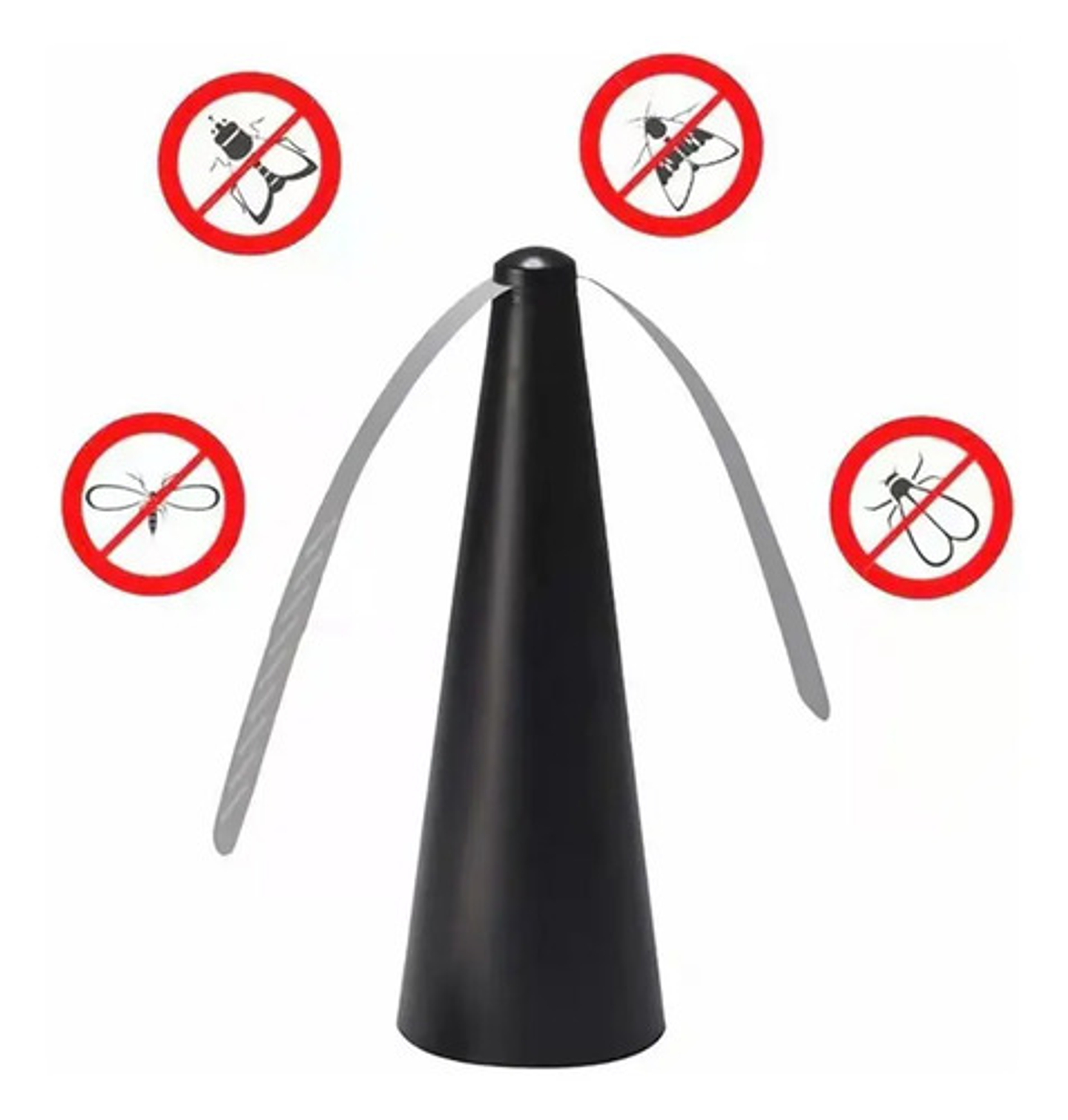 Abanico Ventilador Repelente De Moscas Portatil- Color Negro 9