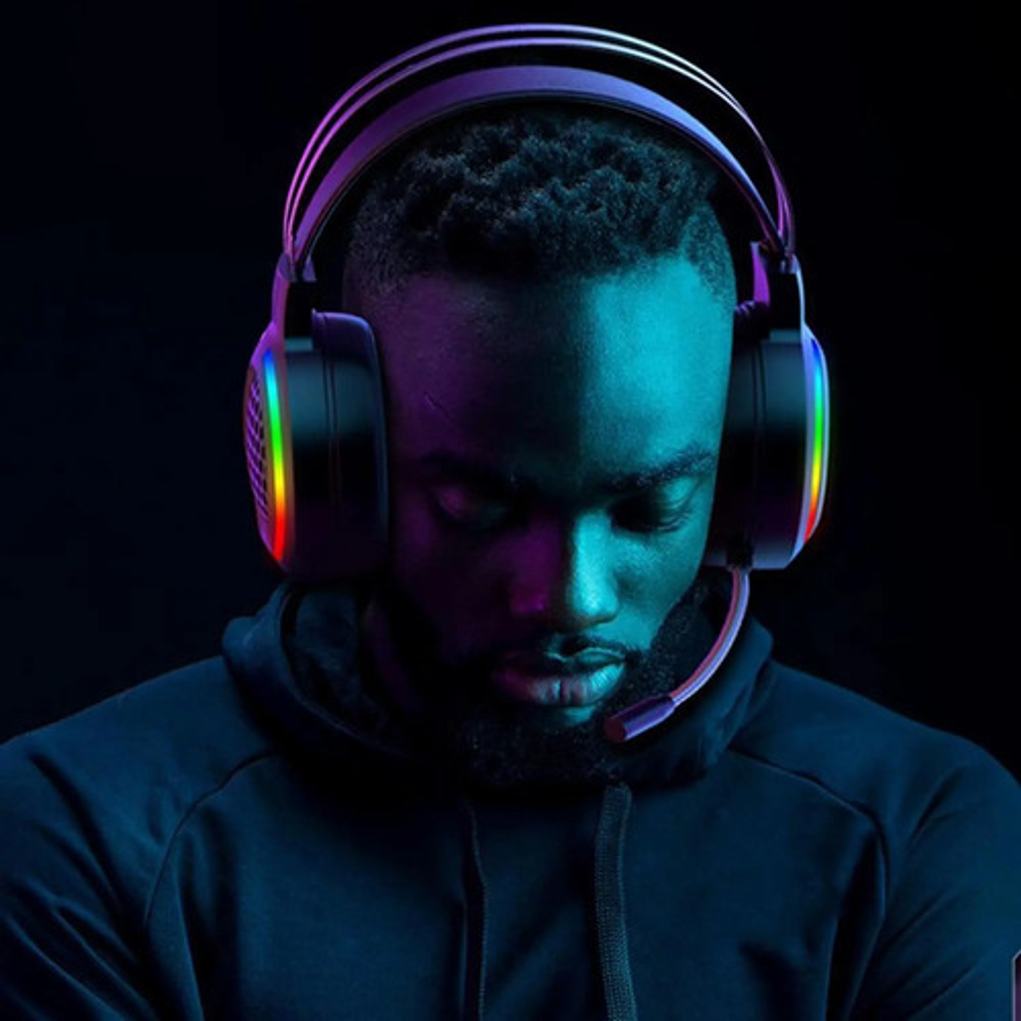 Auriculares Gaming Usb 71 Rosa Luz Led Para Computadora 3