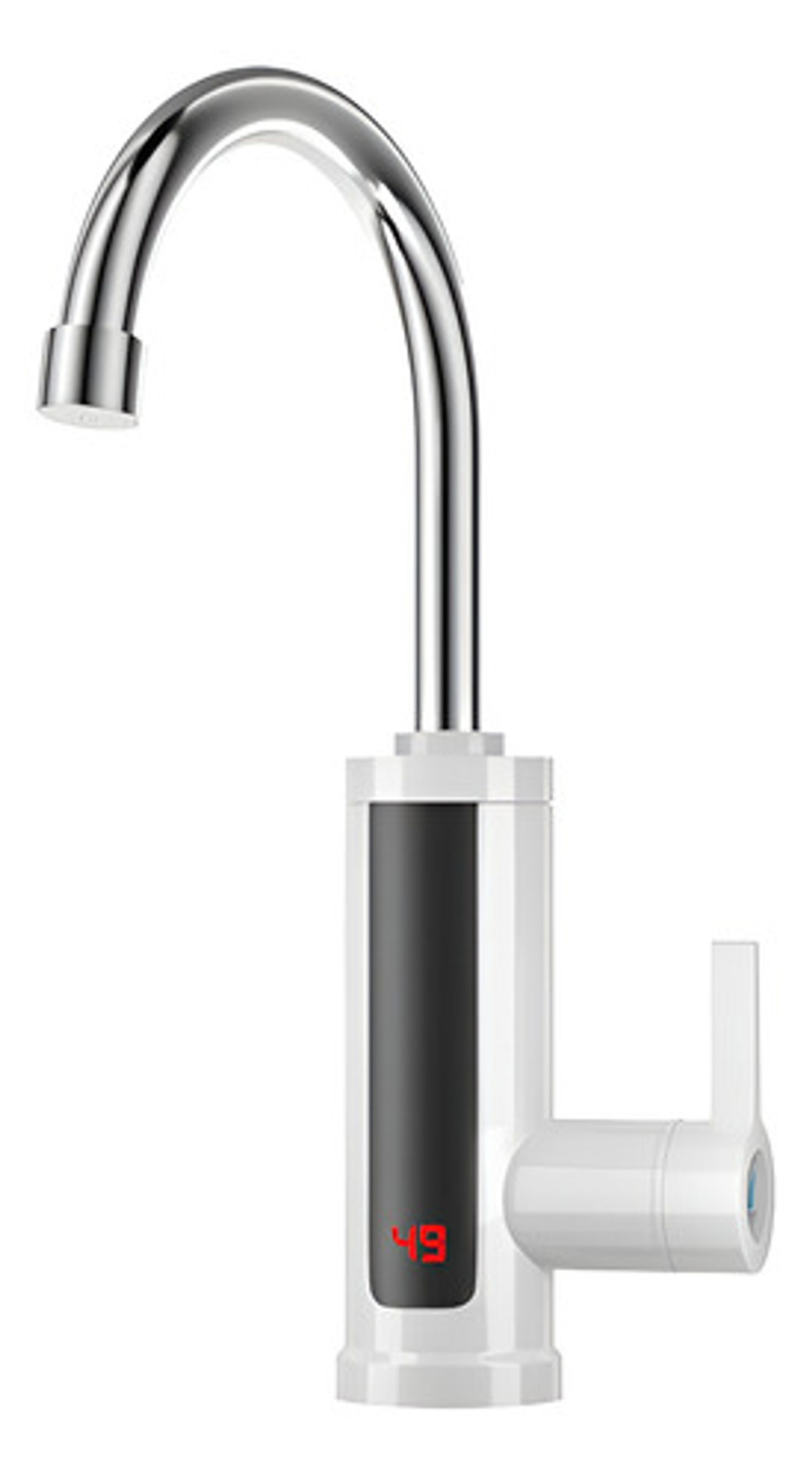 Grifo Monocomando Eléctrico Thek 3000w Blanco Para Lavaplatos Brillante 1