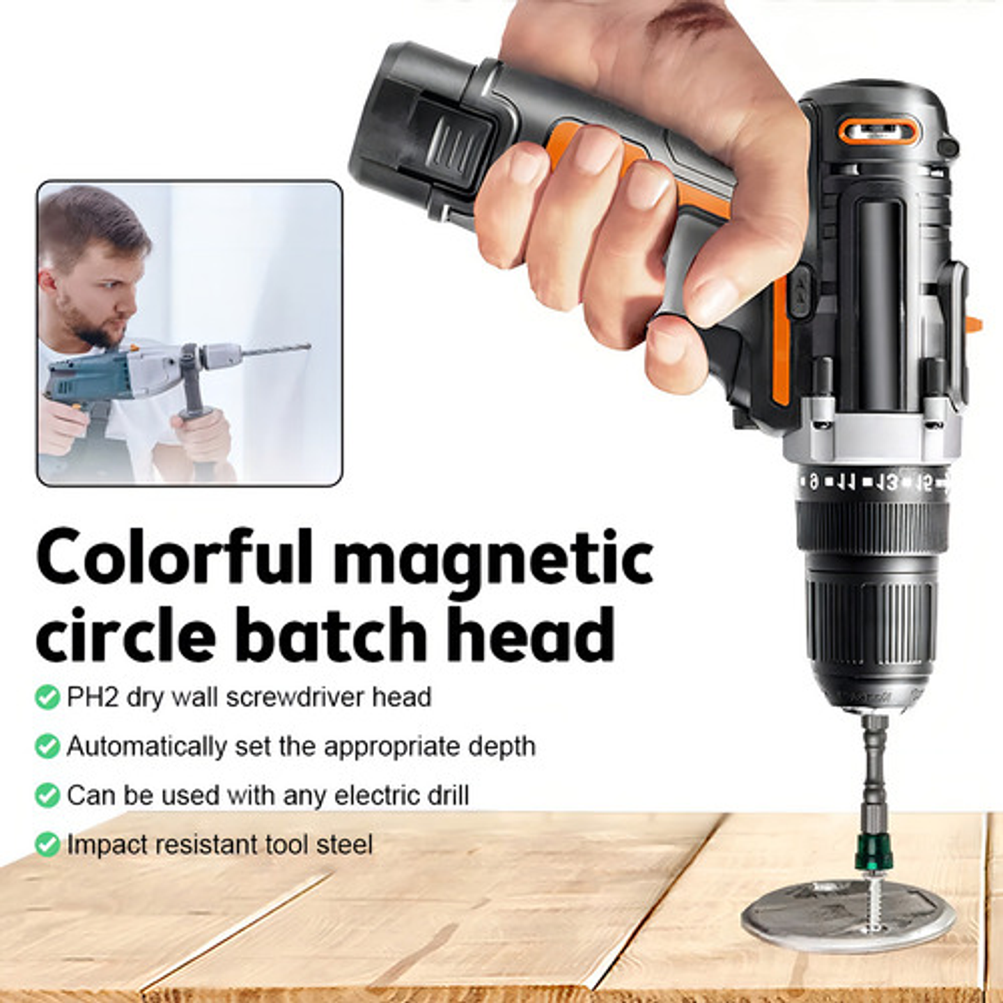 Juego 10 Puntas Magnéticas Ph2 Hexagonal De 1/4 4